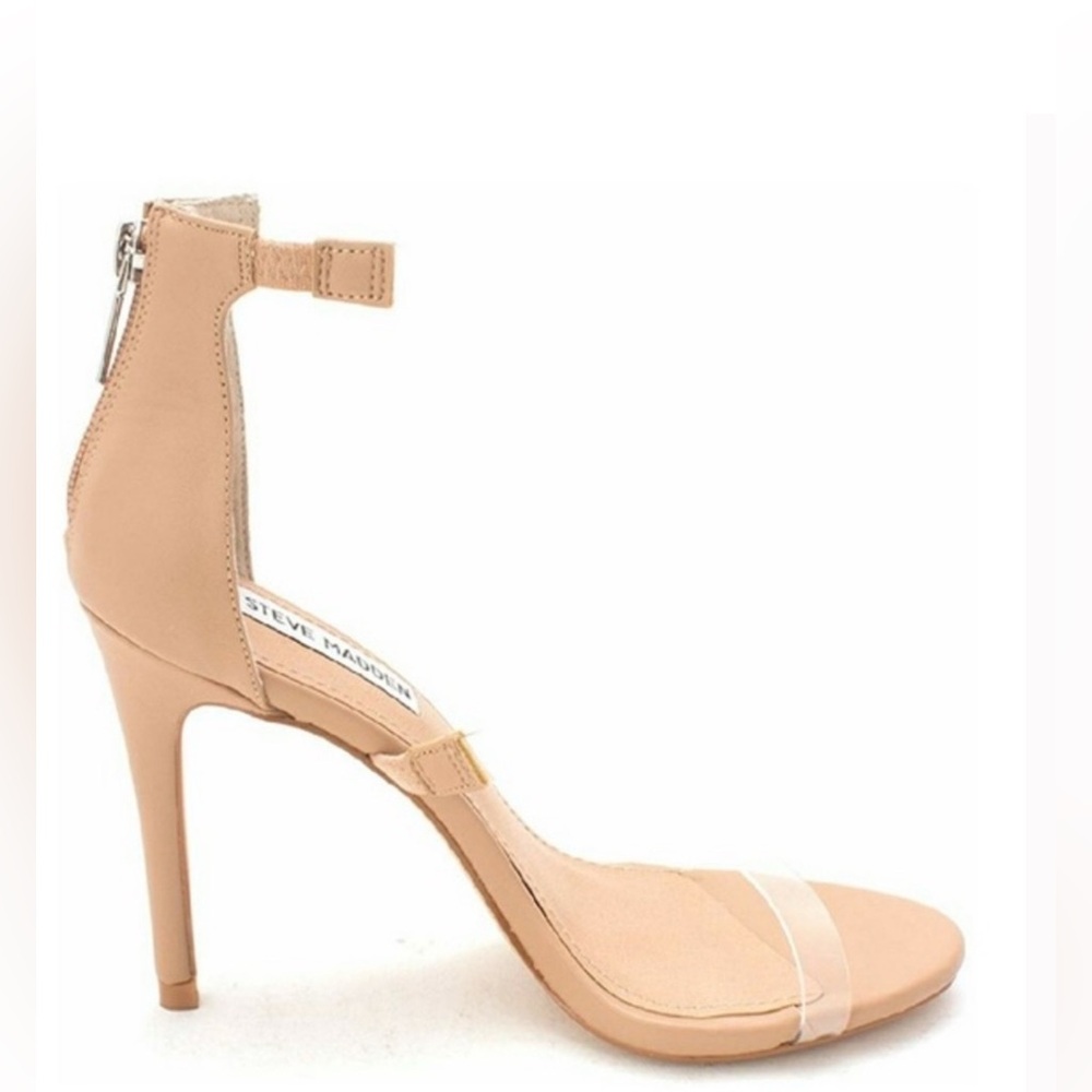 Steve Madden feelya-c clear strap heels Sz 8.5 M